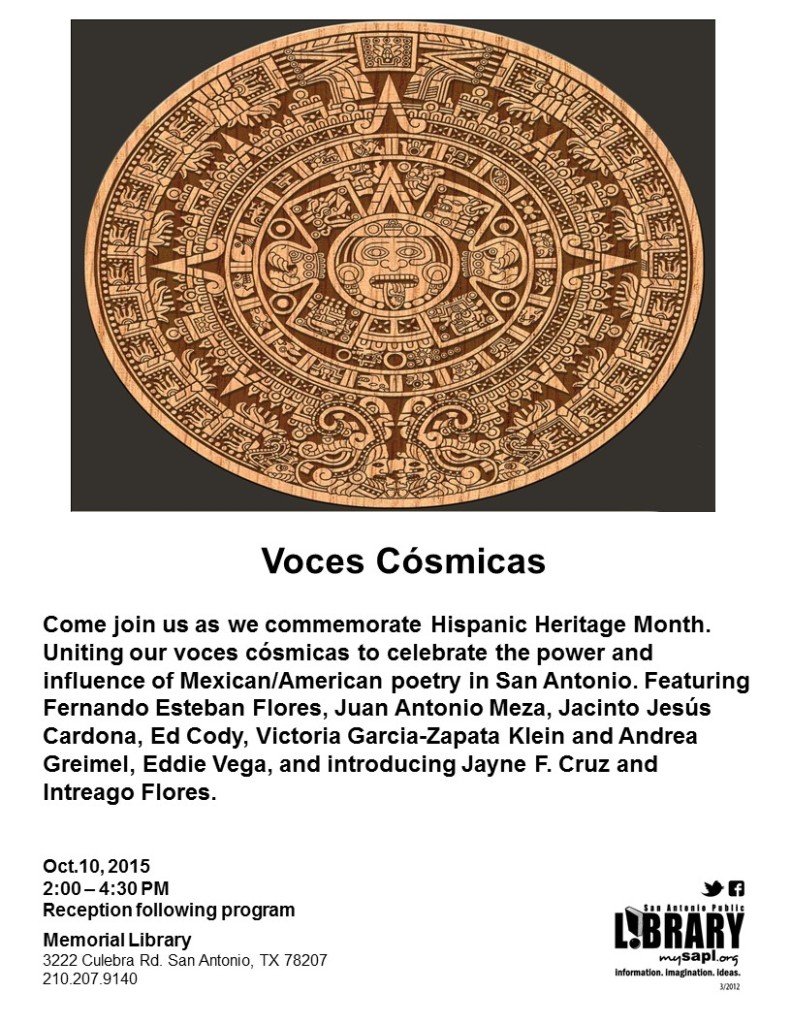 Poetry Reading to commemorate Hispanic Heritage Month